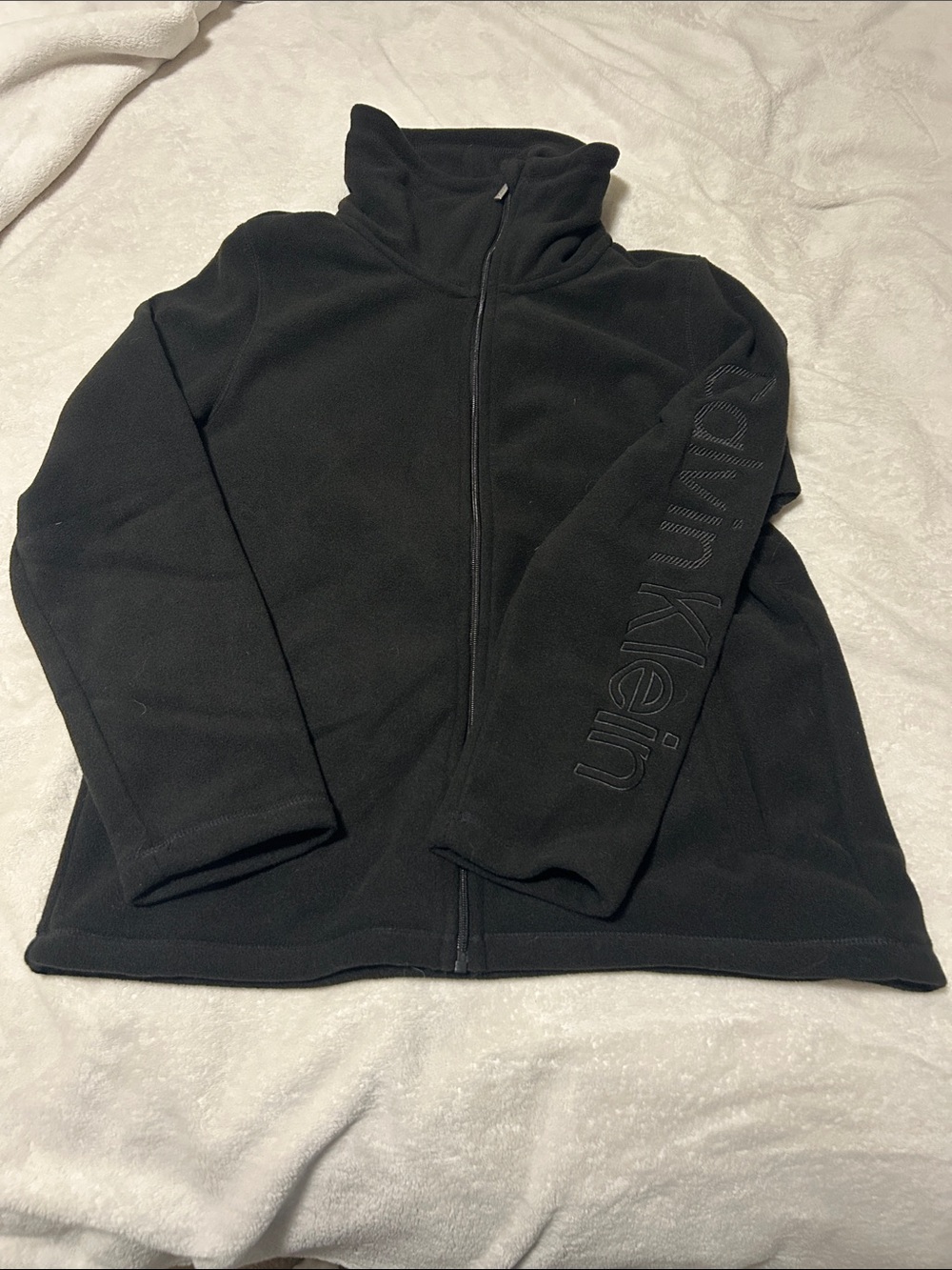 Calvin Klein Kids Black Full-Zip Fleece Jacket